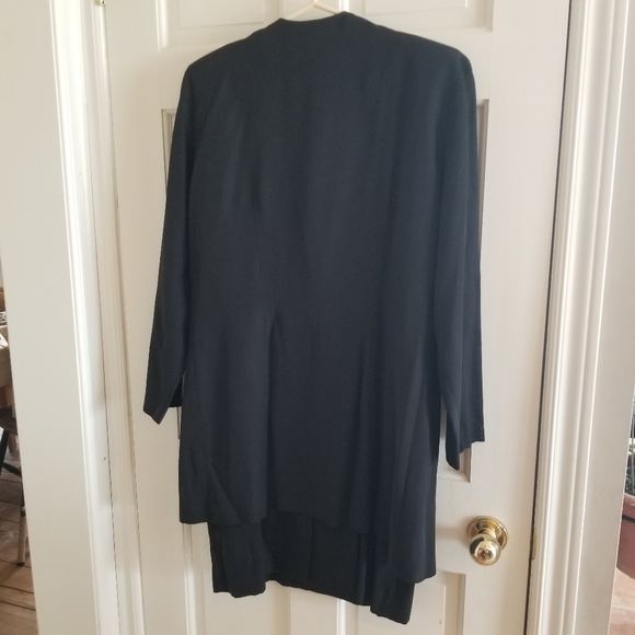 Vintage 80s style black dress with a gold detailed jacket size 14 dress - Picture 6 of 8